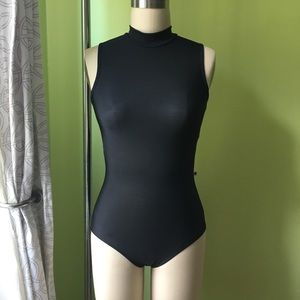 Yumiko XL Natasha Nylon Black Leotard Bodysuit